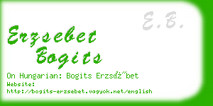 erzsebet bogits business card